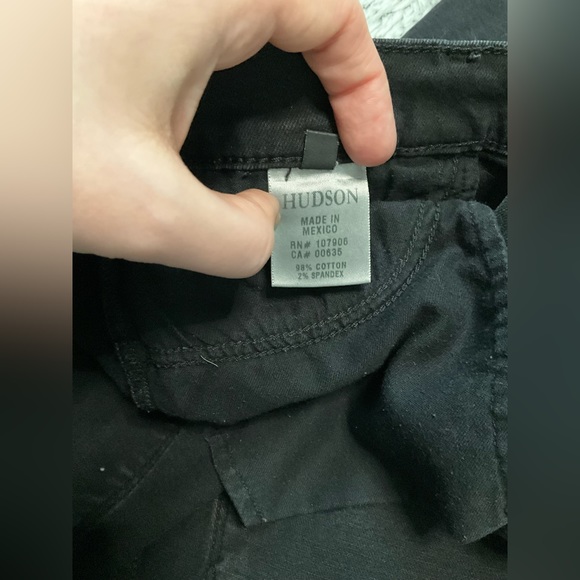 HUDSON KRISTA SUPER SKINNY CROP JEANS SZ 29 WASHED BLACK LIKE NEW - Picture 12 of 15